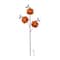 Glitzhome® 39.5"H Halloween Metal Triple Pumpkin with Spring Bats Yard Stake